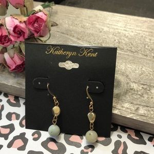 NWT Katheryn Kent Gold Tone Drop Earrings!!